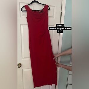 Long Red Dress by Ralph Lauren